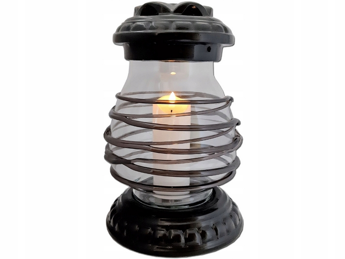 Moderný keramický svietnik Beka s LED sviečkou, 33 cm